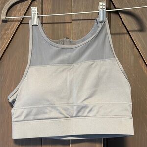 Gray Athletic Crop Top